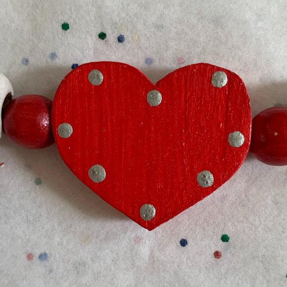 🎉HP🎉 Vintage Hand Painted Santa Claus, Mrs Claus and Hearts Necklace - Picture 13 of 16